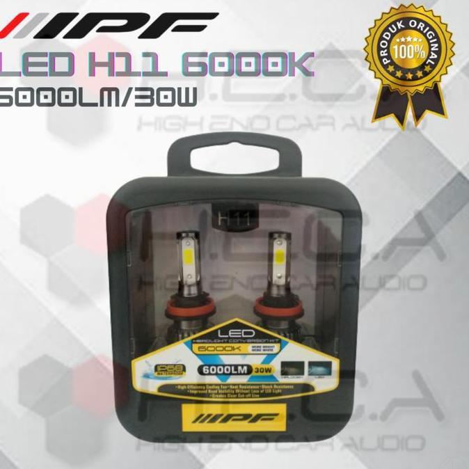 Promo LED IPF H8 & H11 & H16 6000k Lampu Mobil Bohlam ORIGINAL Diskon