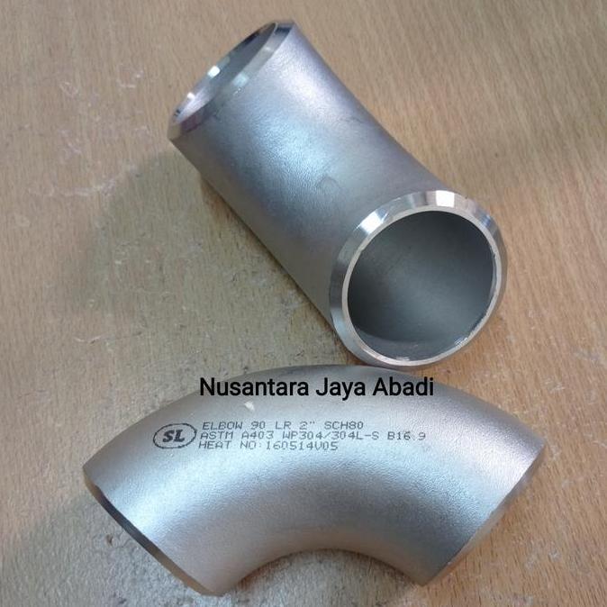 ELBOW KNEE LAS STAINLESS 304 SCH 80 2 " INCHI DN 50 NJA27