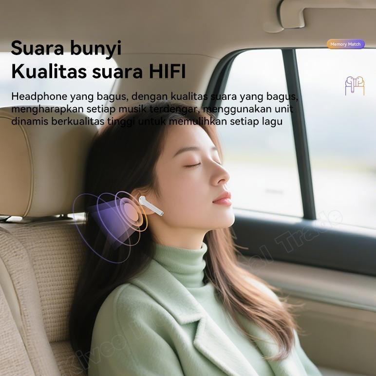 MURAH KIVEE HEADSET BLUETOOTH TWS EARPHONE IPHONE WIRELESS GAMING KV-TW90 ANTI NOISE BASS HD MIC TOU