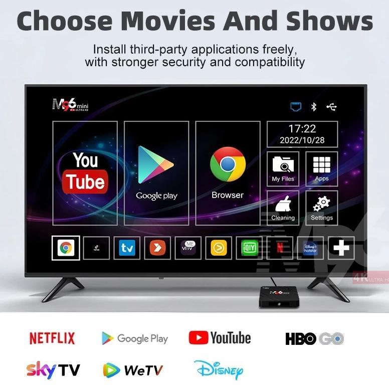 CUCI GUDANG Tripsky M96 mini tv box android 8K HD Android 13.0 Voice Smart tv box ram 2gb rom 16gb s