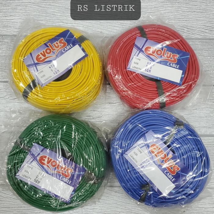 Kabel NYAF 0,8mm 50 Meter Kabel Tunggal Serabut