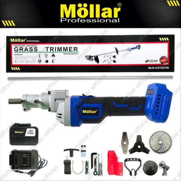 MOLLAR CGT20750 Mesin Potong Rumput 20V Cordless Grass Cutter Trimmer