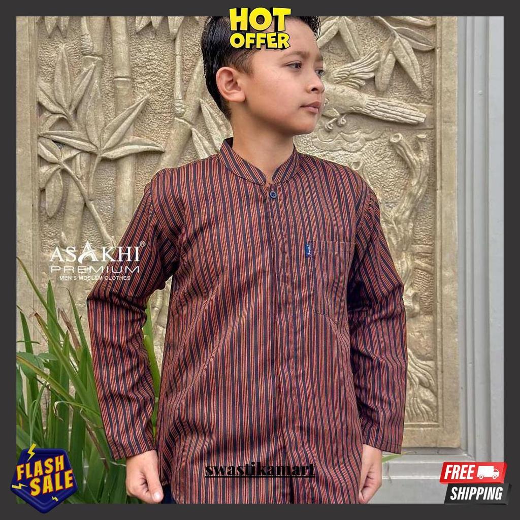Asakhi Baju Lurik Anak Pakaian Tradisional Adat Jawa 3-13 Tahun Harga Terjangkau