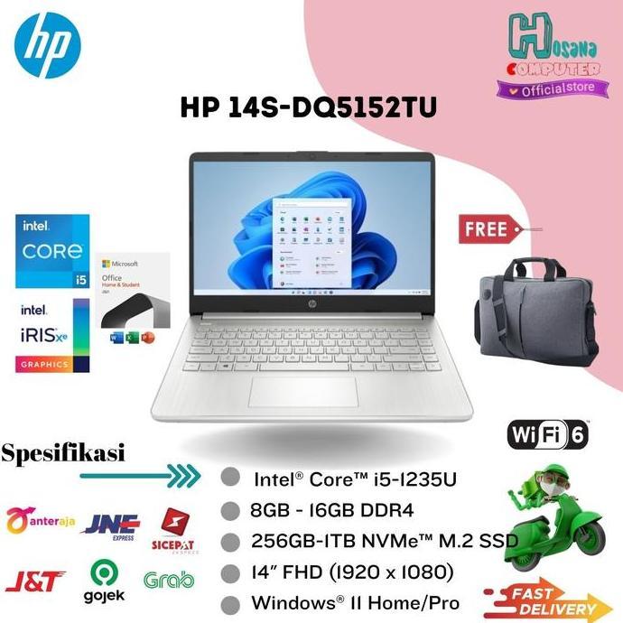 (Best) Laptop HP 14s dq5152TU dq5227TU - I5 1235U 8GB 512GB SSD 14" IPS WIN11 + OHS