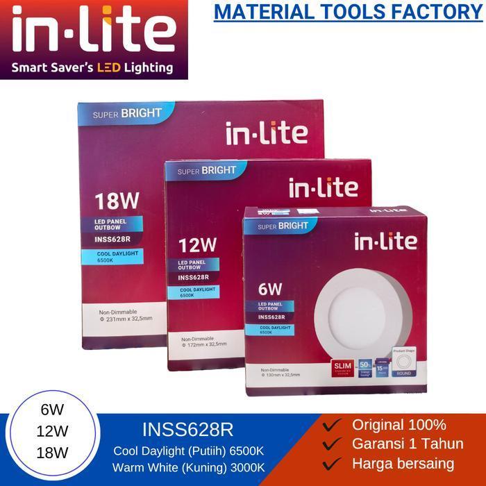 Inlite INSS628R Lampu Downlight LED Outbow Bulat - Downlight Outbow - Downlight Round Outbow
