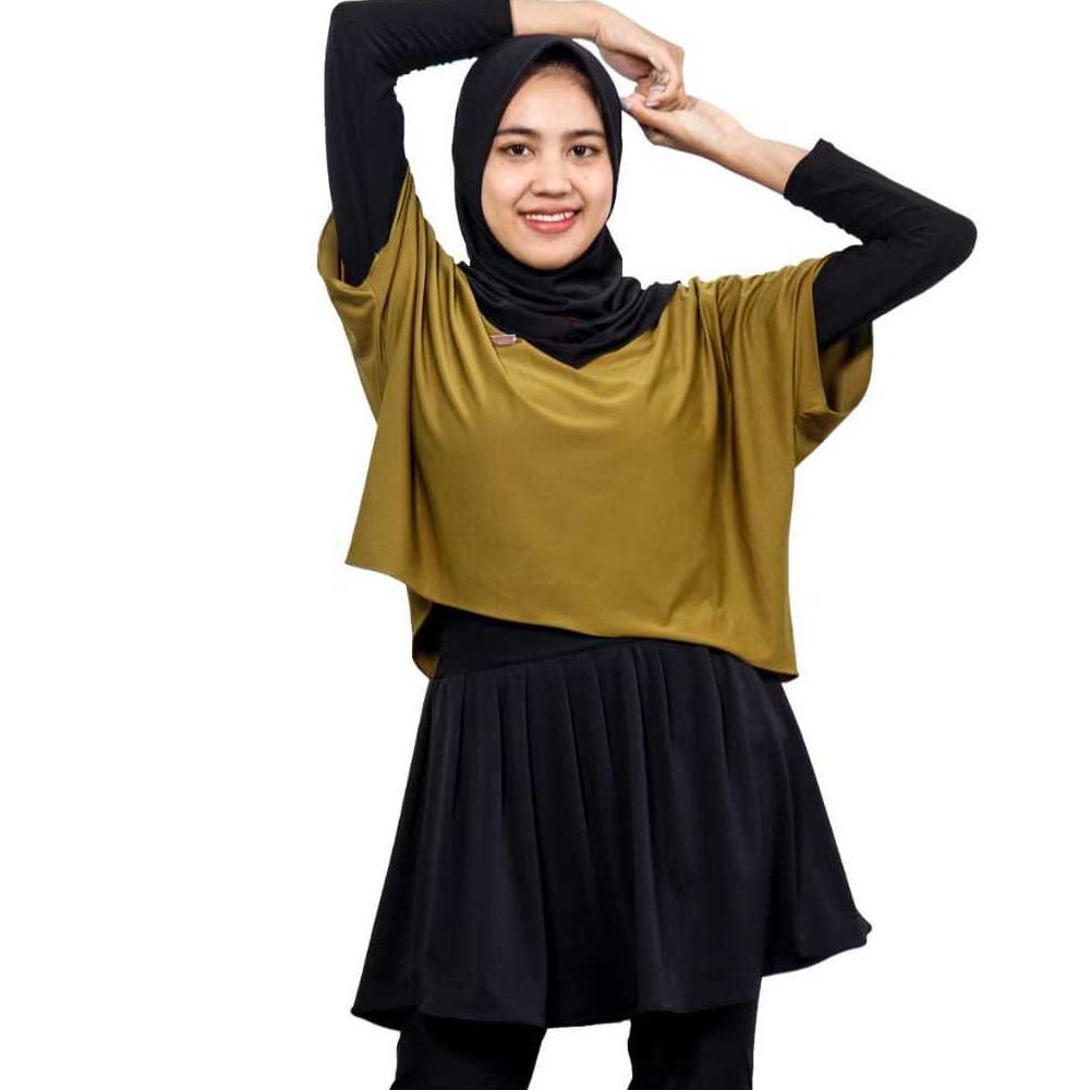 BEST DEALS Setelan Baju Olahraga Wanita One Set Luna Sport Crop Top Legging Rok Model 3 in 1 Bahan J
