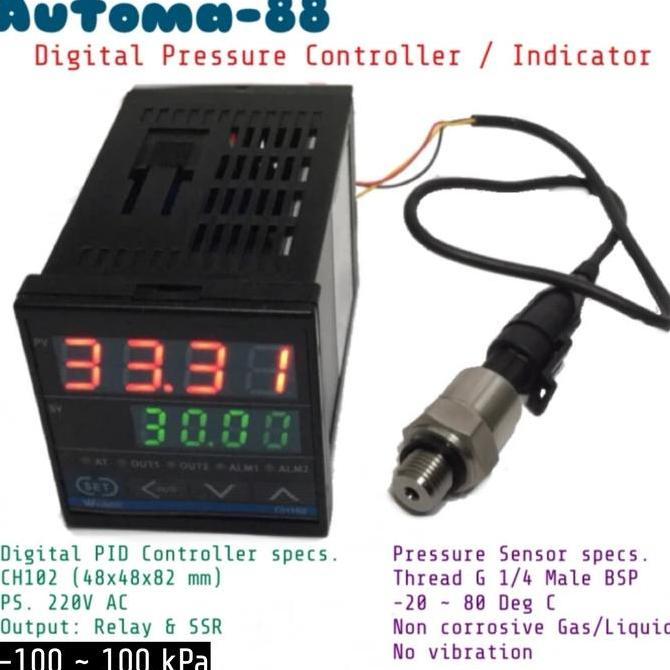 DIGITAL VACUUM CONTROLLER -100 ~ 100 KPA -100KPA VAKUM INDICATOR AT88