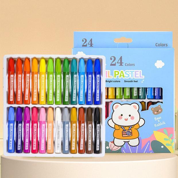 terbaru crayon oil pastel set 12warna dan 24warna / crayon oil pastel / crayon minyak oil pastel / c