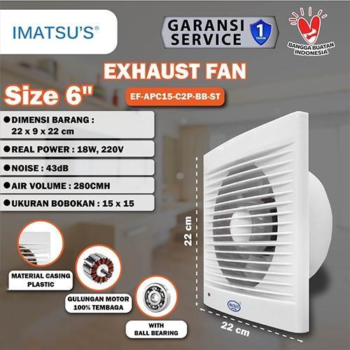 Kipas Plafon/ Exhaust Plafon/Exhaust Fan Dinding 6 Inch Exhaust Toilet Kamar Exhaust Tidak Berisik