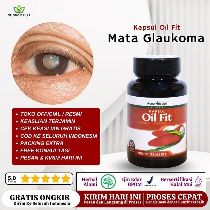 Health- Obat Kapsul Mata Glaukoma Isi 50 Kapsul Ekstrak Buah Merah Papua Kapsul Oil Fit