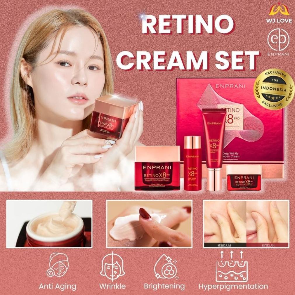 (Best) ENPRANI Retino X8 Pro Deep Wrinkle Repair Cream | Pelembab Anti Aging