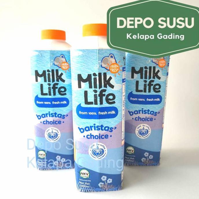Milky- Milk Life Baristas Choice 1000Ml Fresh Milk Milklife Barista Freshmilk