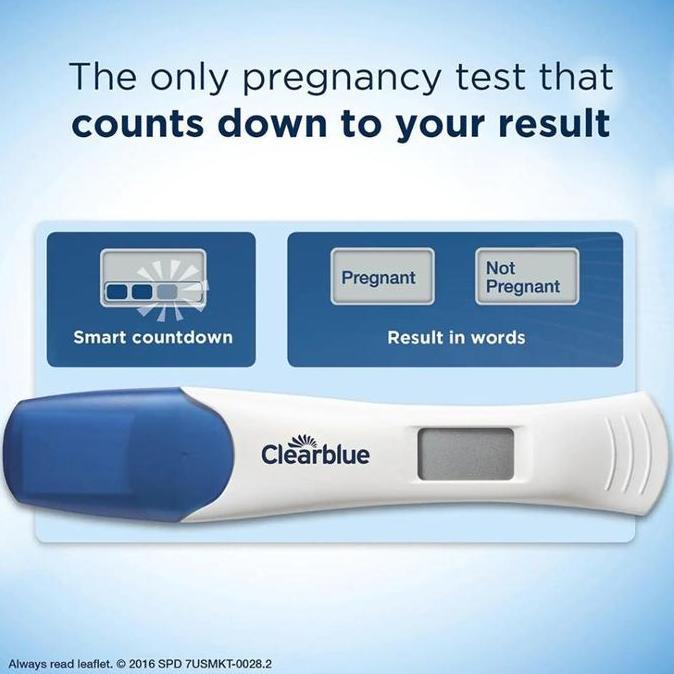 (READY STOCK) ClearBlue Digital Pregnancy Test results in words - tes pack kehamilan - 3 pcs box seg