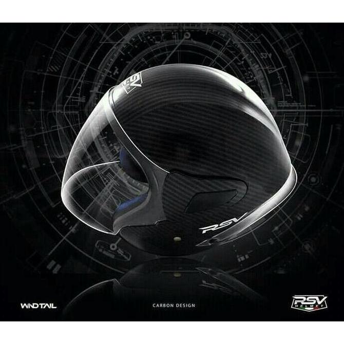 helm RSV WINDTAIL CARBON MOTIF KARBON REPLIKA AGV PISTA CORSA SPOILER