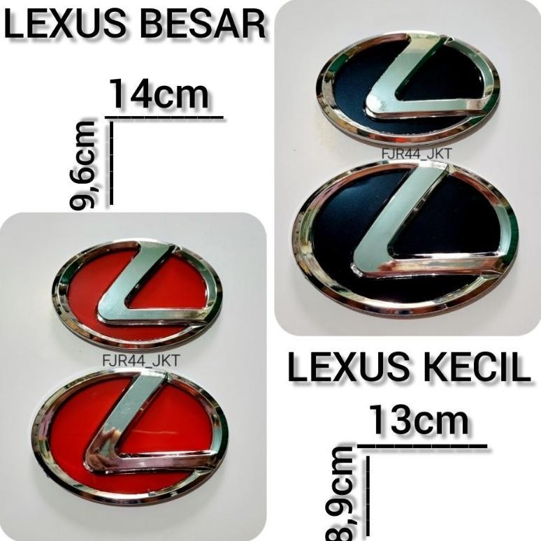 Super Deal Emblem Logo Lexus Merah Hitam 13Cm / Emblem Logo Lexus Hitam Merah 14Cm / Logo Lexus Hita