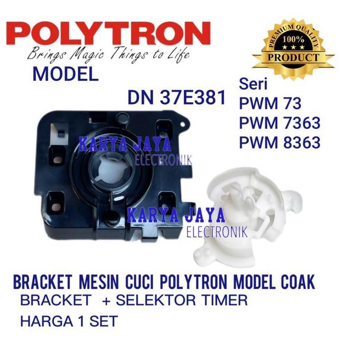 BRACKET + SELECTOR PEMBUANGAN AIR MESIN CUCI POLYTRON 2 TABUNG MODEL COAK DN 37E381 SERI PWM 73 7363