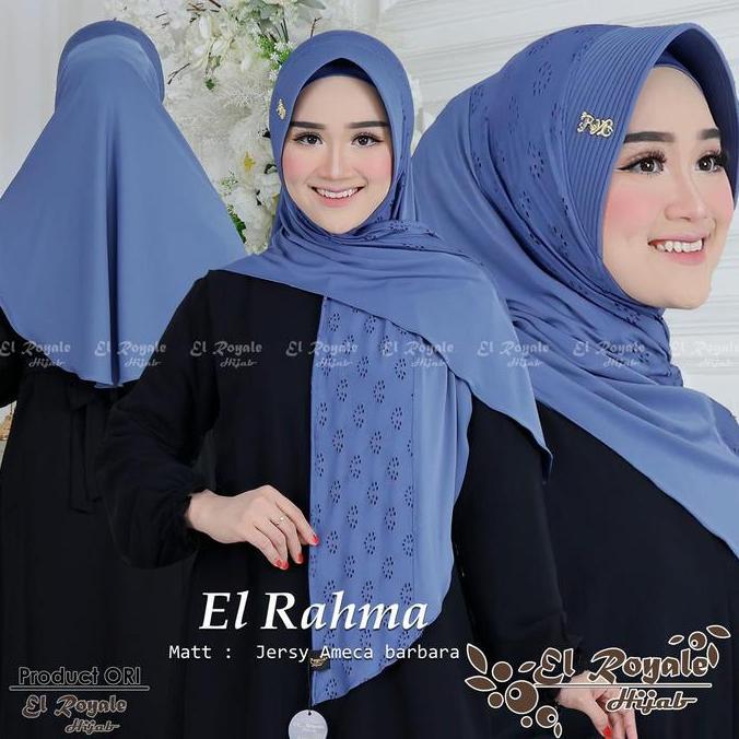 Veil- New- Hijab Pashmina Instan + Inner/Ciput El Rahma By El Royale