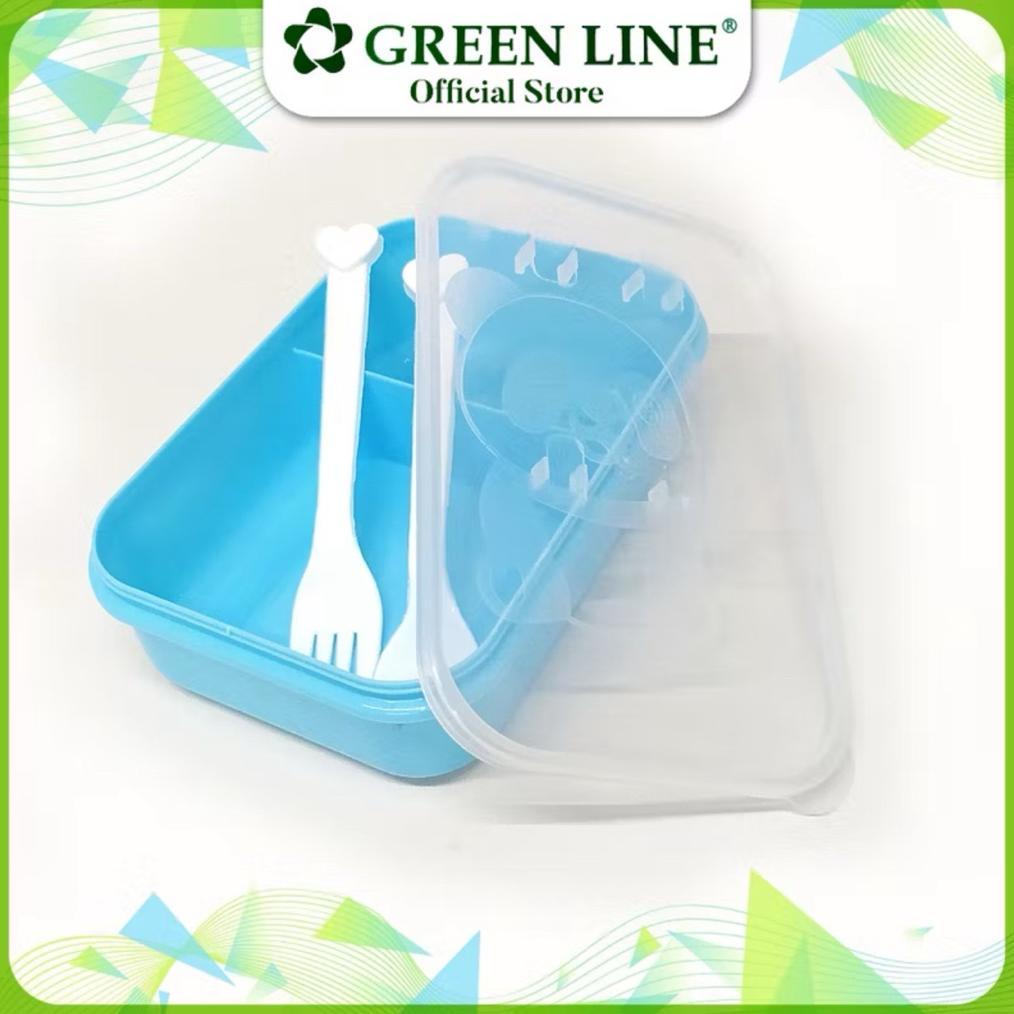 new product omprengan panda small + sendok garpu / lunch box kecil / kotak makan plastik