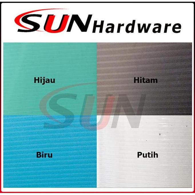 Newcastel- Fiber Pagar Plastik Model Garis Biru Putih Hitam Hijau Per Meter