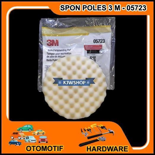 HOT DEAL - Spon Busa Poles Mobil 8 inch 3M White Foam Car Polishing Pad Merk 3M Warna Putih 05723