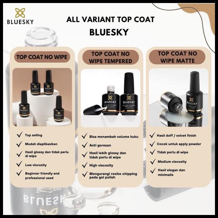 Promo Bluesky (Bpom) Top Coat No Wipe 15Ml