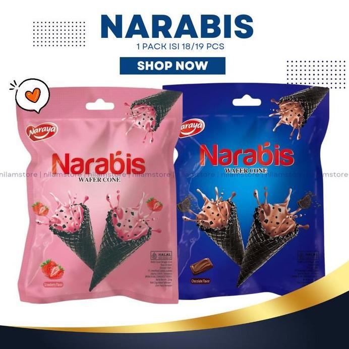 MELISHA COKLAT / Naraya Narabis Wafer Cone Camilan Cokelat