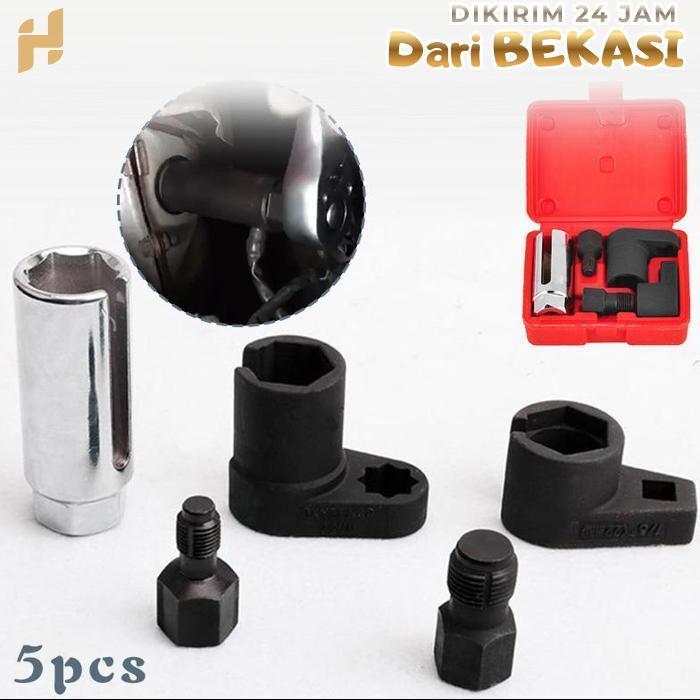 5pcs Kunci Oksigen Sensor / Kunci O2 Sensor / Kunci Sensor Oksigen / Soket Sensor Oksigen Alat Kunci