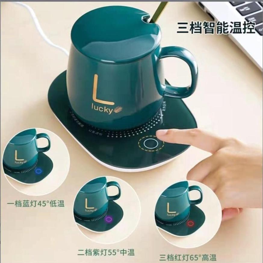 Diskon Hampers Gelas Set Pemanas Mug Set + Termostat Gift Set Mug Keramik