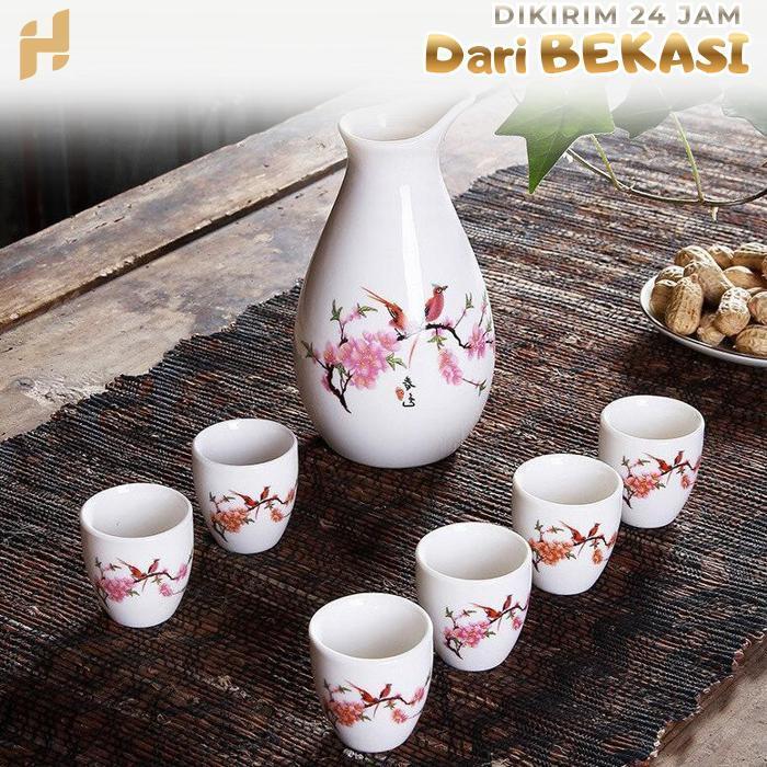 Teapot Set Porcelain Chinese 7pcs Japanese Teapot Set Cangkir Teh Keramik