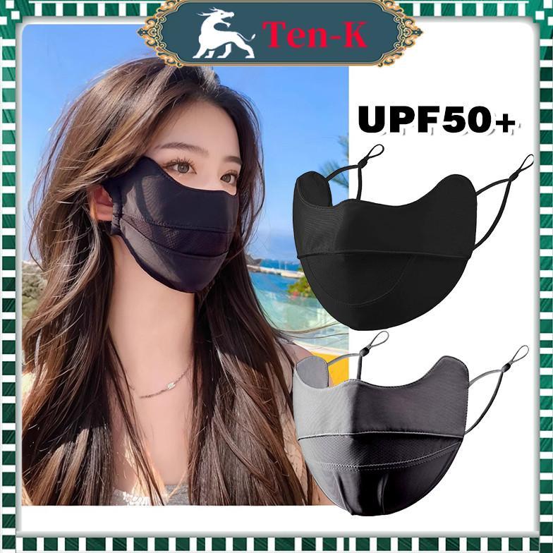 Ice Silk Face Mask Anti-UV UPF50+ / Sun Protection Mask Breathable Dustproof
