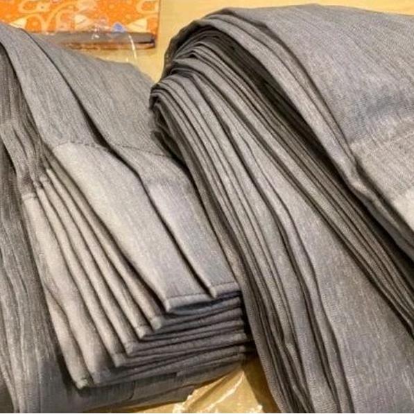 Vitrase Gorden jendela Warna abu Tirai Lapisan Hordeng model Ring Dan Cantolan kawat plisket Dekoras