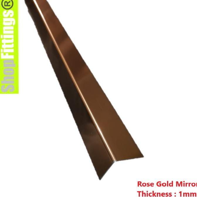 List Edging Aluminium Plat Siku L Doff Black Gold Rose Gold X 300cm