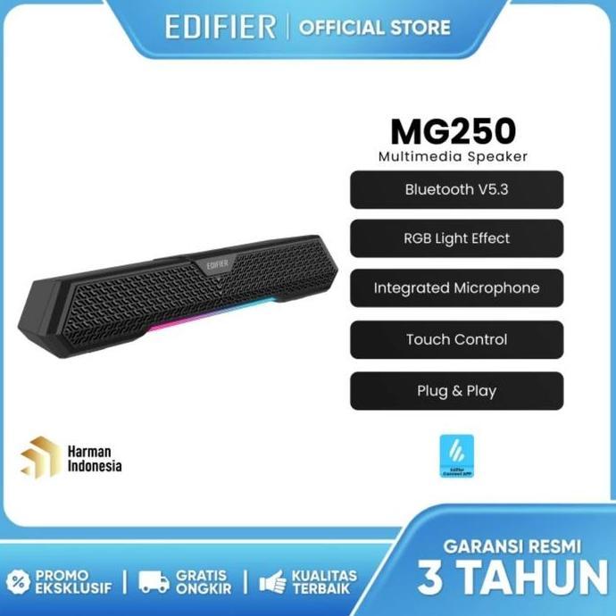 Edifier MG250 Wireless Bluetooth Speaker, Gaming Multimedia with RGB Light Effect & Integrated Mic M