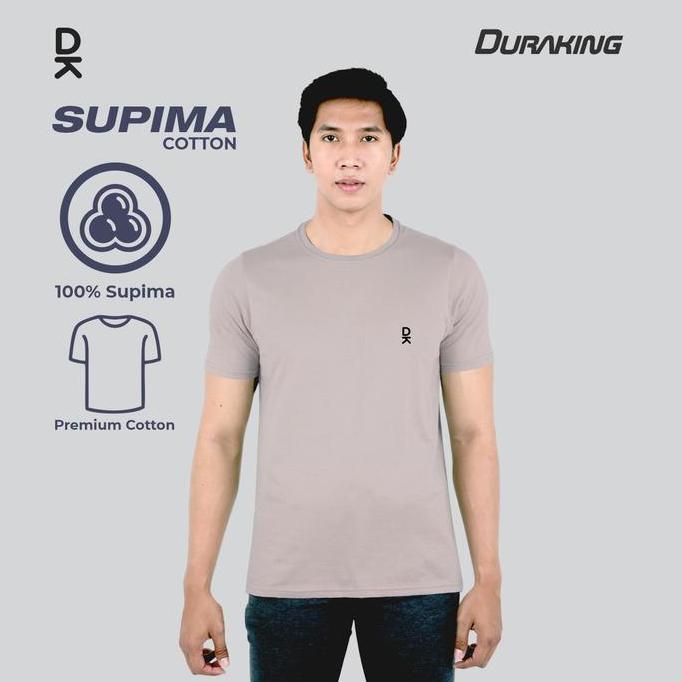 Duraking Kaos 100 persen SUPIMA Cotton Daily Wear - O Neck Basic kain katun Lembut Polos Pria Nyaman