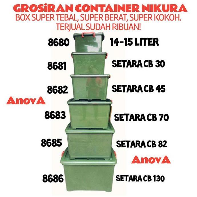 Termurah Box Container Nikura Canada. 8686. Jumbo Hijau. Setara Shinpo Cb 130