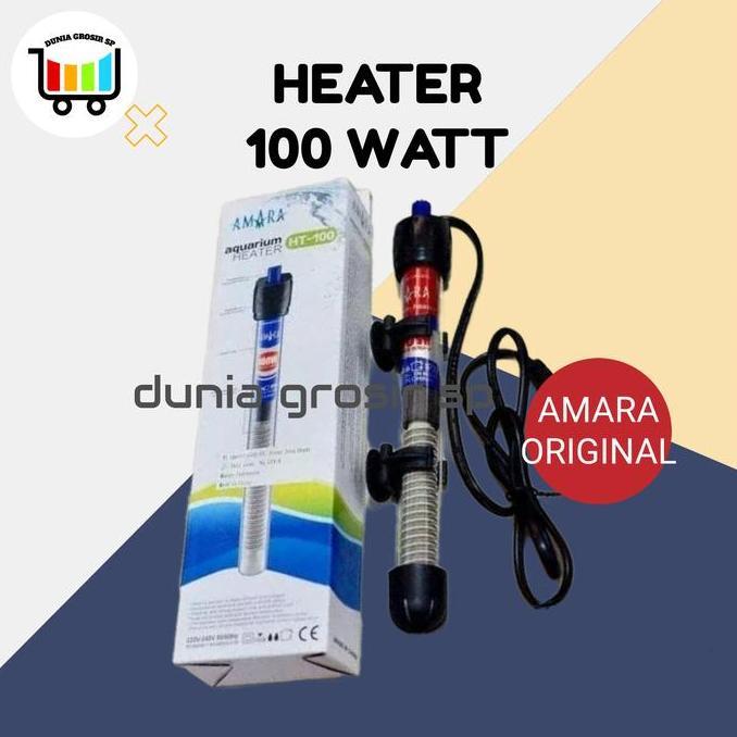 Fisher- Heater Amara 100 Tt Untuk Peratan Ikan Hias Aquarium Kolam Ikan