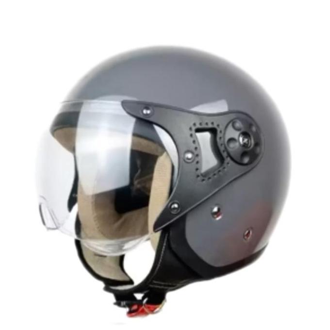 Helm Bogo Retro Hijab Kaca Pilot SNI Original Anti UV Painting Premium Stylish dengan Desain Klasik 