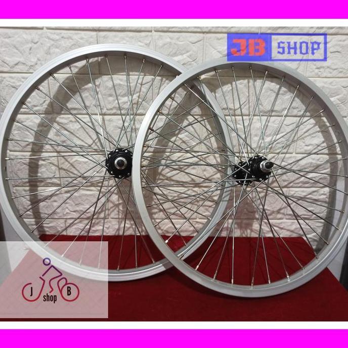 Cycle- Velg Rim Roda Sepeda 20 Alloy Wheels Set Wheelset Siap Pakai Sepeda Lipat Bmx Minion Mini Dll