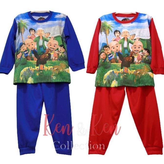 Child- Setelan Anak Laki - Laki Tangan Panjang / Upin Ipin / Baju Tangan  Panjang / Baju Tidur Upin 