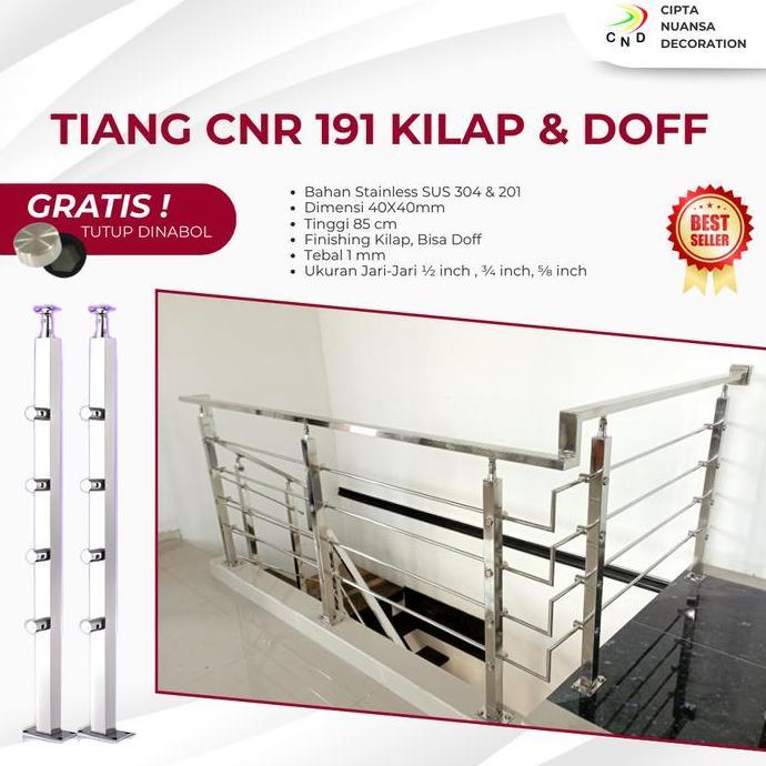 Tiang Railing Tangga Stainless Minimalis Ss 304