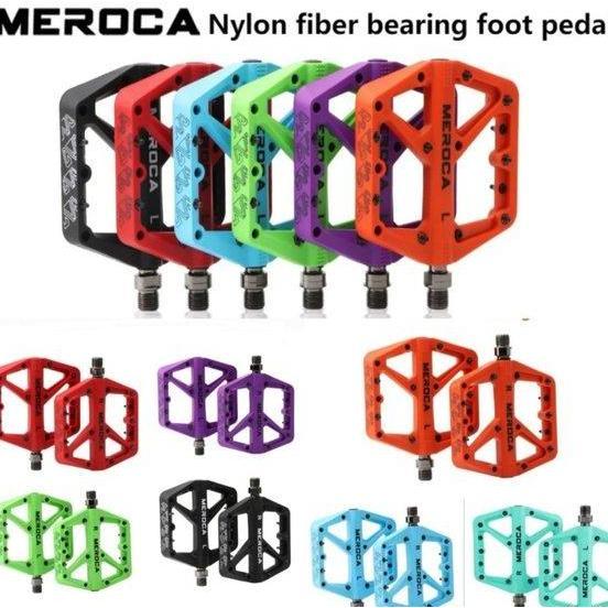 Meroca Pedal Tapak Lebar Anti Slip Pedals Bicycle Pedal Sepeda