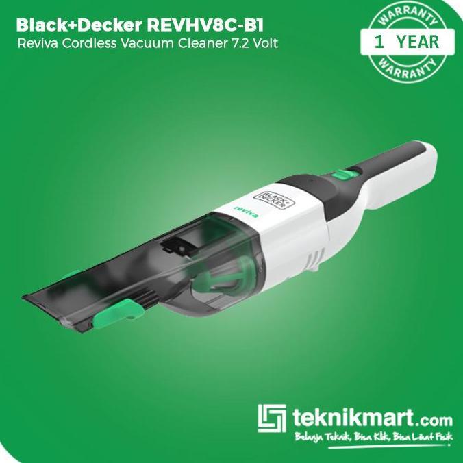 Black+Decker Reviva Hand Vacuum Cleaner Cordless 8V (Revhv8C-B1)