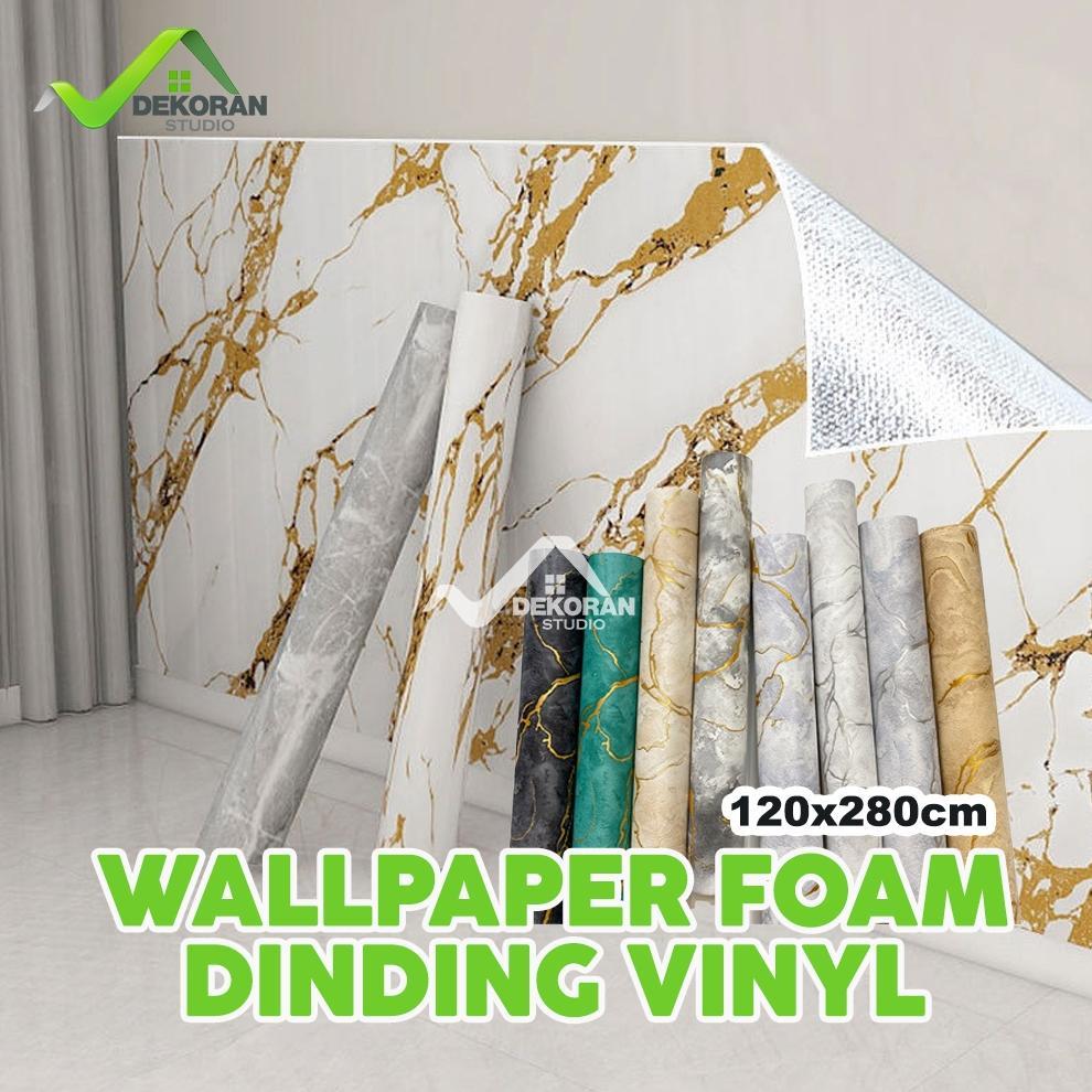 Jamin Murah Dekoran Studio - Wallpaper Dinding Marble Vinyl Anti Air Mewah Ukuran 120X280Cm Buruan B