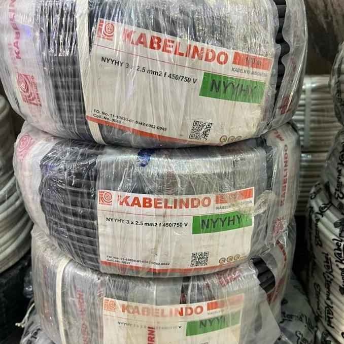 Promo KABELINDO NYYHY 3x2.5 mm Serabut 50m 100m / NYYHY 3x2,5 mm Kabelindo / HY 3x2.5 kabelindo Disk