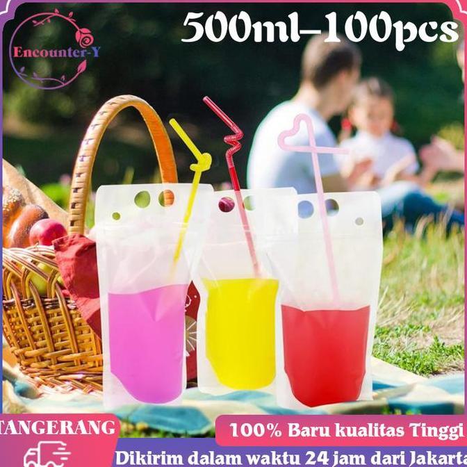 HATSUD Pouch Standing Minuman 100pcs Standing Pouch Minuman Kemasan Minuman