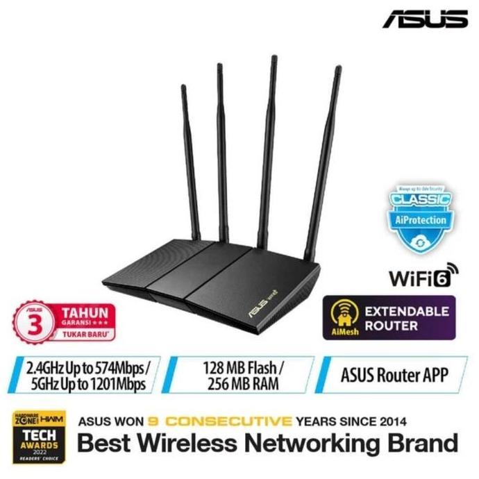 TERMURAH - Router ASUS RT - AX1800HP Wifi 6 Dual Band Asus AX 1800 HP With Aimesh