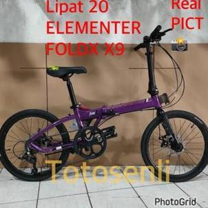 Sale Sepeda Lipat Element 20 Inch Foldx X9 8Speed
