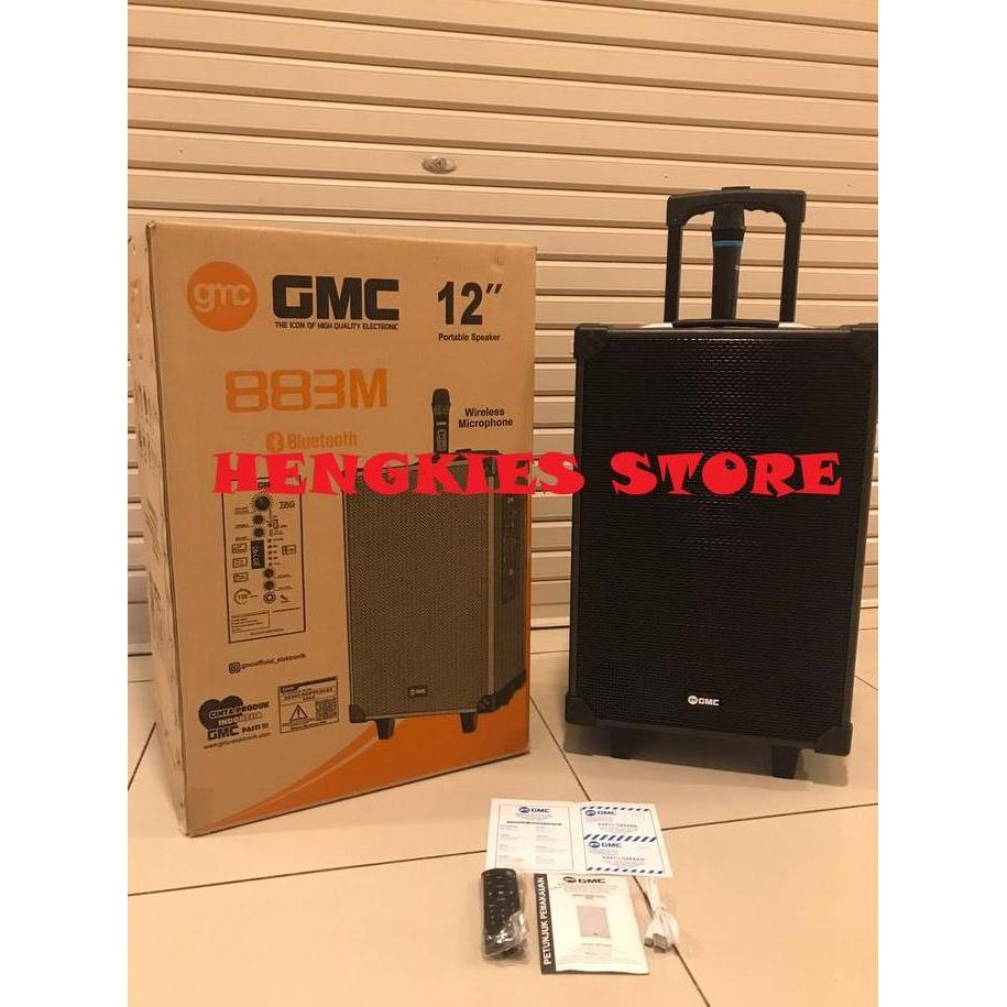 SPEAKER GMC 883M BLUETOOTH 12 INCH + 1 MIC WIRELESS