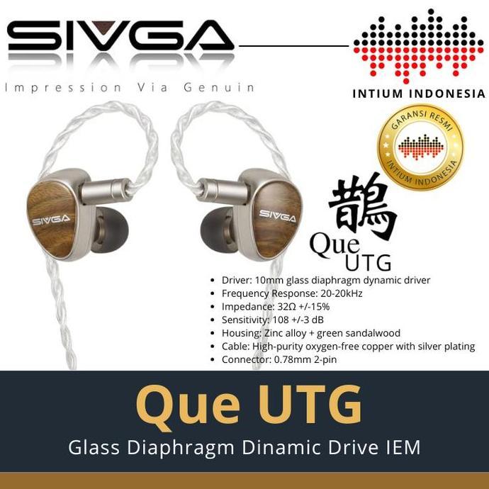 SIVGA QUE UTG Glass diaphragm dynamic driverIn Ear Monitor Eahone Headset