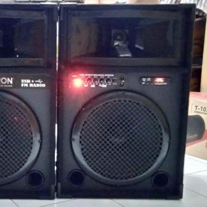 Speaker Aktif Bluetooth 12 in 12 inch Besar dapat 2 BOX Handphone Subwoofer